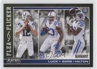 Andrew Luck, Frank Gore, T.Y. Hilton #/199