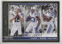 Andrew Luck, Frank Gore, T.Y. Hilton [EX to NM]