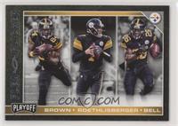 Antonio Brown, Ben Roethlisberger, Le'Veon Bell