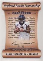 Preferred Rookie Penmanship - Carlos Henderson #/35