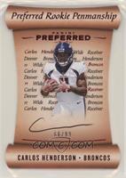 Preferred Rookie Penmanship - Carlos Henderson #/99