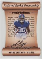 Preferred Rookie Penmanship - Wayne Gallman #/99