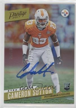 2017 Panini Prestige - [Base] - Xtra Points Gold Signatures #209 - Rookie - Cameron Sutton /50