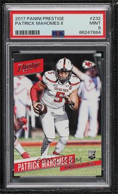 2017 Panini Prestige - [Base] #232 - Rookie - Patrick Mahomes II [PSA 9 MINT]