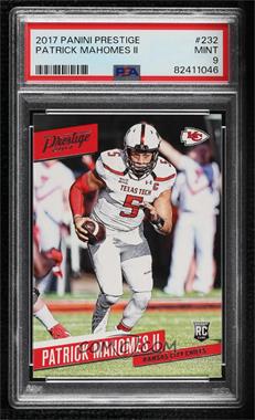 2017 Panini Prestige - [Base] #232 - Rookie - Patrick Mahomes II [PSA 9 MINT]