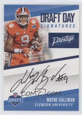 2017 Panini Prestige - Draft Day Signatures #DDS-WG - Wayne Gallman