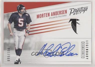 2017 Panini Prestige - Legendary Signatures #25 - Morten Andersen /100