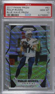 2017 Panini Prizm - [Base] - Blue Wave Prizm #83 - Philip Rivers /149 [PSA 10 GEM MT]