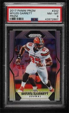 2017 Panini Prizm - [Base] - Silver Prizm #242 - Rookies - Myles Garrett [PSA 8 NM‑MT]