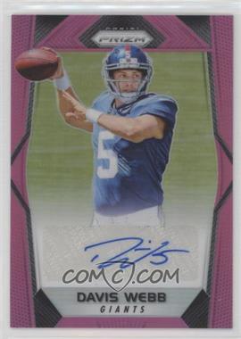 2017 Panini Prizm - Rookie Autographs - Pink Prizm #RA-DW - Davis Webb