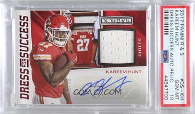 2017 Panini Rookies & Stars - Dress For Success #DS-KH - Kareem Hunt /99 [PSA 10 GEM MT]