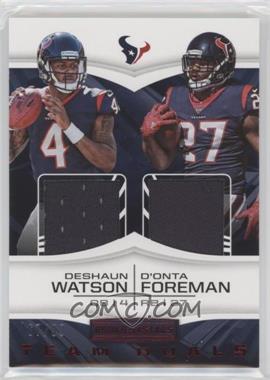 2017 Panini Rookies & Stars - Team Duals #14 - Deshaun Watson, D'Onta Foreman /99