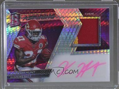 2017 Panini Spectra - Aspiring Patch Autographs - Neon Pink Prizm #APA-KH - Kareem Hunt /15