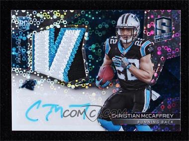 2017 Panini Spectra - [Base] - Neon Blue Prizm #211 - Rookie Patch Autographs - Christian McCaffrey /75