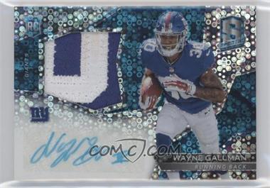 2017 Panini Spectra - [Base] - Neon Blue Prizm #215 - Rookie Patch Autographs - Wayne Gallman /75