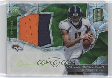 2017 Panini Spectra - [Base] - Neon Green Prizm #229 - Rookie Patch Autographs - Carlos Henderson /50