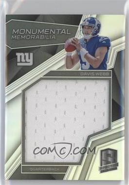 2017 Panini Spectra - Monumental Memorabilia #15 - Davis Webb /199