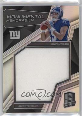 2017 Panini Spectra - Monumental Memorabilia #15 - Davis Webb /199