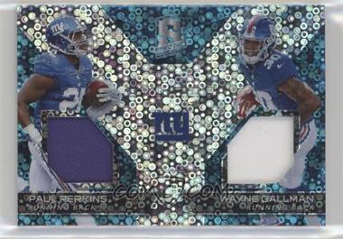 2017 Panini Spectra - Synced Swatches - Neon Blue Prizm #16 - Paul Perkins, Wayne Gallman /99