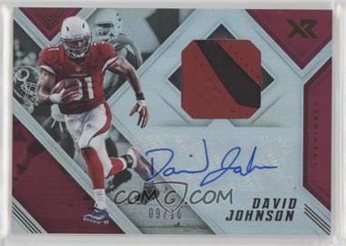 2017 Panini XR - Autographed Swatches #AS-DJ - David Johnson /10