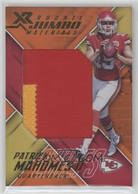 2017 Panini XR - Rookie Jumbo Materials - Orange #RJM-PM - Patrick Mahomes II /25