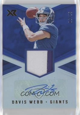 2017 Panini XR - Rookie Swatch Autographs - Blue #RSA-DWB - Davis Webb /25