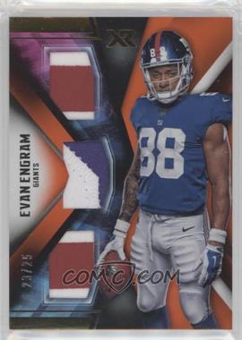 2017 Panini XR - Rookie Triple Threats Materials - Orange #RTTM-EE - Evan Engram /25