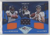 Carlos Henderson, Paxton Lynch, Von Miller #/49