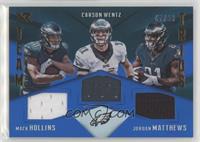 Carson Wentz, Jordan Matthews, Mack Hollins #/49