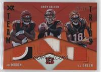 A.J. Green, Andy Dalton, Joe Mixon #/10