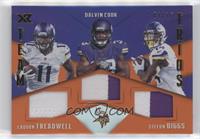 Dalvin Cook, Laquon Treadwell, Stefon Diggs #/25