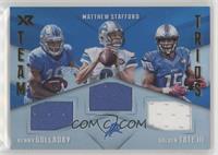 Golden Tate III, Kenny Golladay, Matthew Stafford #/99