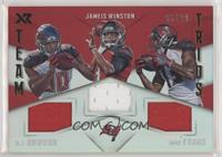 O.J. Howard, Jameis Winston, Mike Evans #/99