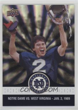 2017 Upper Deck Notre Dame 1988 Championship - [Base] - Blue Pattern Rainbow #97 - Reggie Ho Splits the Uprights