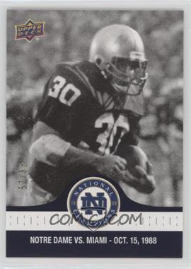 2017 Upper Deck Notre Dame 1988 Championship - [Base] - Blue #50 - Incredible Game for Frank Stams /88