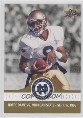 2017 Upper Deck Notre Dame 1988 Championship - [Base] - Gold #12 - Tony Rice Scores from Eight Yards Out