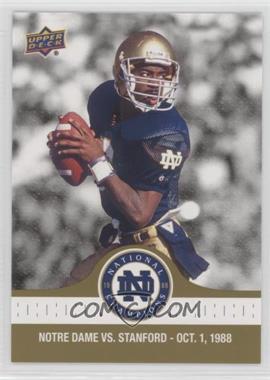 2017 Upper Deck Notre Dame 1988 Championship - [Base] - Gold #28 - Four First Half Rushing TD's
