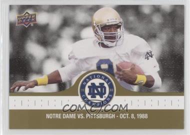 2017 Upper Deck Notre Dame 1988 Championship - [Base] - Gold #36 - Tony Rice Ties it up 7-7