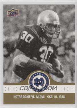 2017 Upper Deck Notre Dame 1988 Championship - [Base] - Gold #50 - Incredible Game for Frank Stams