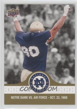 2017 Upper Deck Notre Dame 1988 Championship - [Base] - Gold #57 - Notre Dame D Shuts out Air Force in 2nd Half