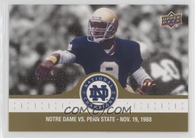 2017 Upper Deck Notre Dame 1988 Championship - [Base] - Gold #81 - Tony Rice Leads Irish in Rushing