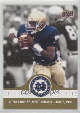 2017 Upper Deck Notre Dame 1988 Championship - [Base] - Gold #98 - Offensive MVP Tony Rice