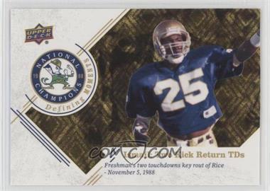 2017 Upper Deck Notre Dame 1988 Championship - Defining Moments #DM-13 - Ismail: Two Kick Return TD's