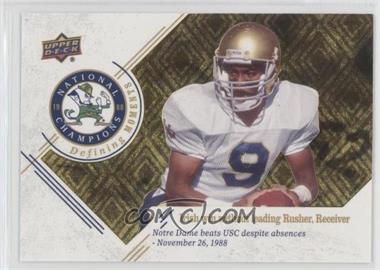 2017 Upper Deck Notre Dame 1988 Championship - Defining Moments #DM-18 - Irish Defeat USC without leading Rusher/ Receiver