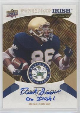 2017 Upper Deck Notre Dame 1988 Championship - Fighting Irish Signatures - Go Irish! #FIS-DB - Derek Brown