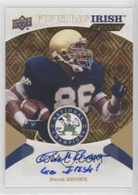 2017 Upper Deck Notre Dame 1988 Championship - Fighting Irish Signatures - Go Irish! #FIS-DB - Derek Brown