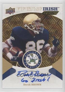 2017 Upper Deck Notre Dame 1988 Championship - Fighting Irish Signatures - Go Irish! #FIS-DB - Derek Brown