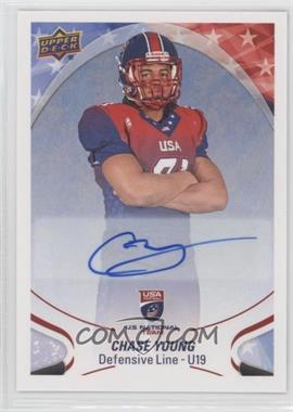 2017 Upper Deck USA Football - [Base] - Flag Wave Autographs #100.1 - Chase Young