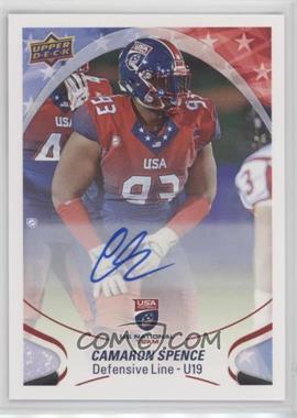 2017 Upper Deck USA Football - [Base] - Flag Wave Autographs #71 - Camaron Spence