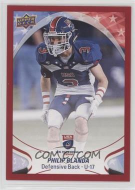 2017 Upper Deck USA Football - [Base] - Red Border #193 - Philip Blanda